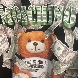 Merry Christmas ! Moschino dollar bill teddy bear t shirt